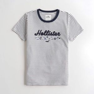 Hollister Embroidered Graphic Tee